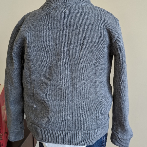 100% cotton, Polo by Ralph Lauren, boys size 5 full zip cardigan. - Picture 6 of 10
